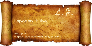 Laposan Huba névjegykártya